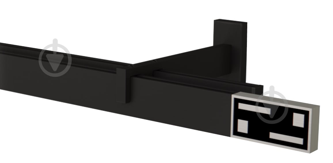 Комплект карниза Quadrum G-TECH двойной 17/300 см черный с белыми крючками - фото 1 Комплект карниза Quadrum G-TECH двойной 17/300 см черный с белыми крючками - фото 1