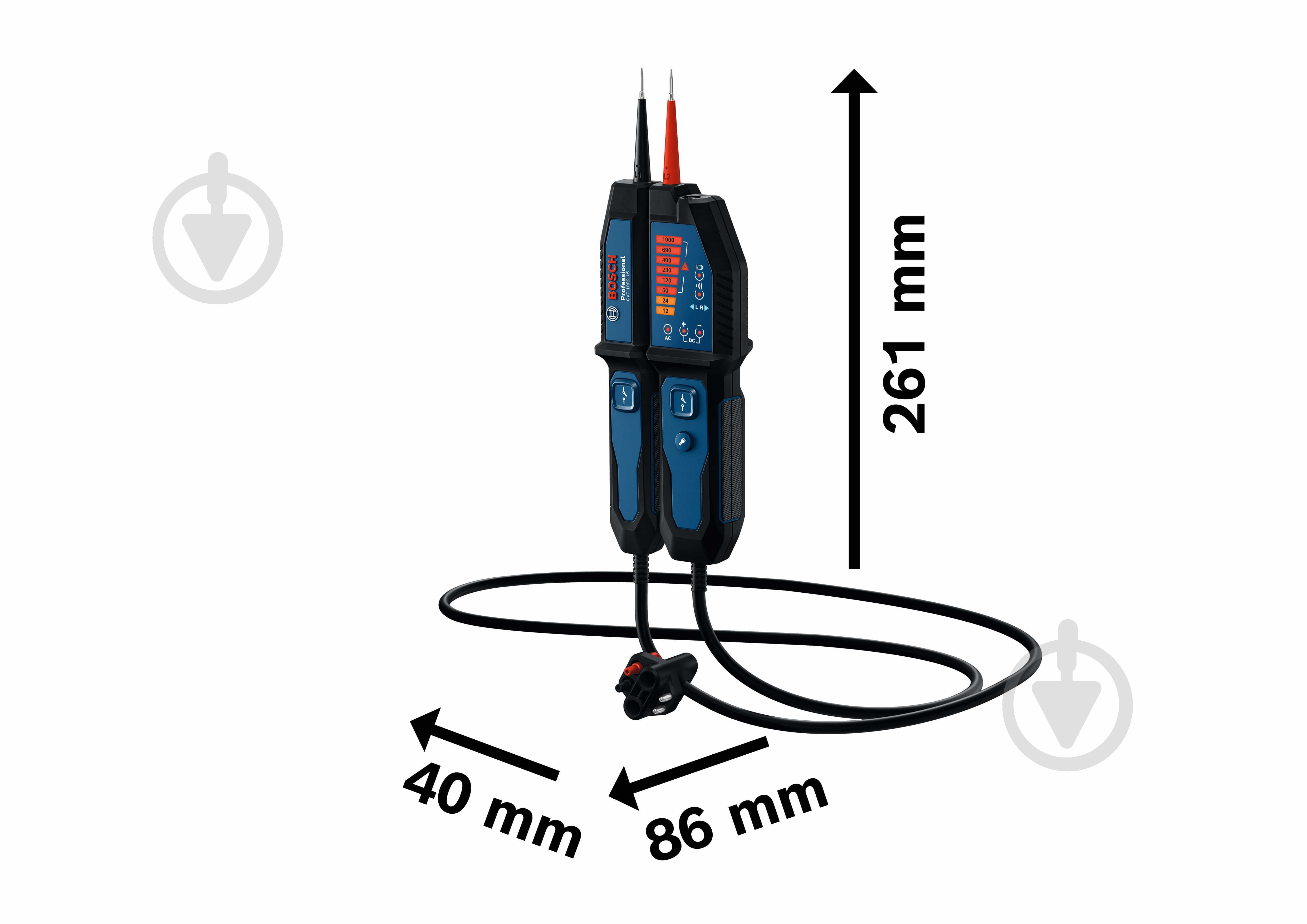 Тестер напряжения Bosch GVT 1000-15 0601077800 - фото 6 Тестер напряжения Bosch GVT 1000-15 0601077800 - фото 6