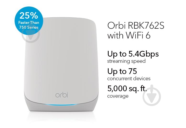 Маршрутизатор NETGEAR Orbi RBK762S 2-pack RBK762S-100EUS - фото 3