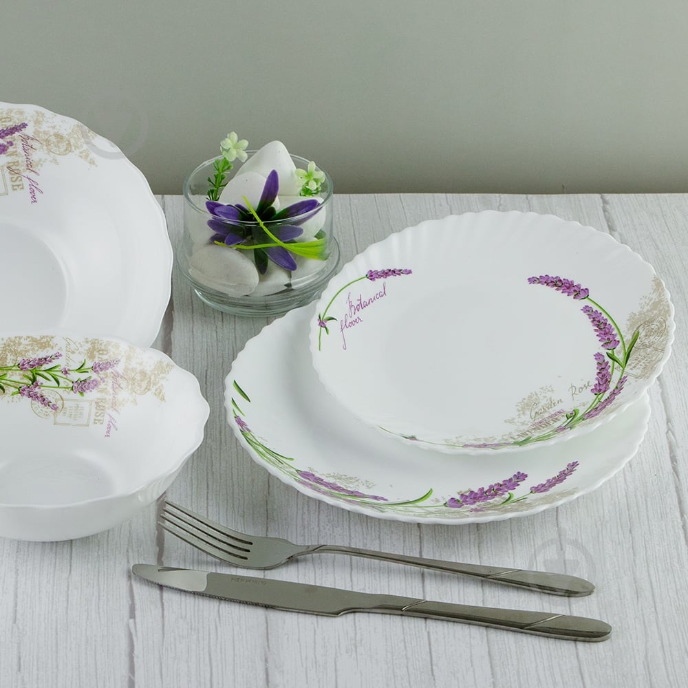 Тарелка обеденная Vittora Лаванда Wave 220 мм V-220L - фото 3