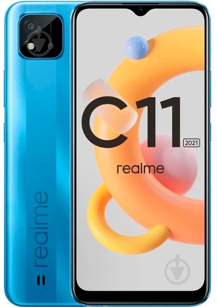 Смартфон realme C11 2021 2/32GB blue (RMX3231) - фото 1