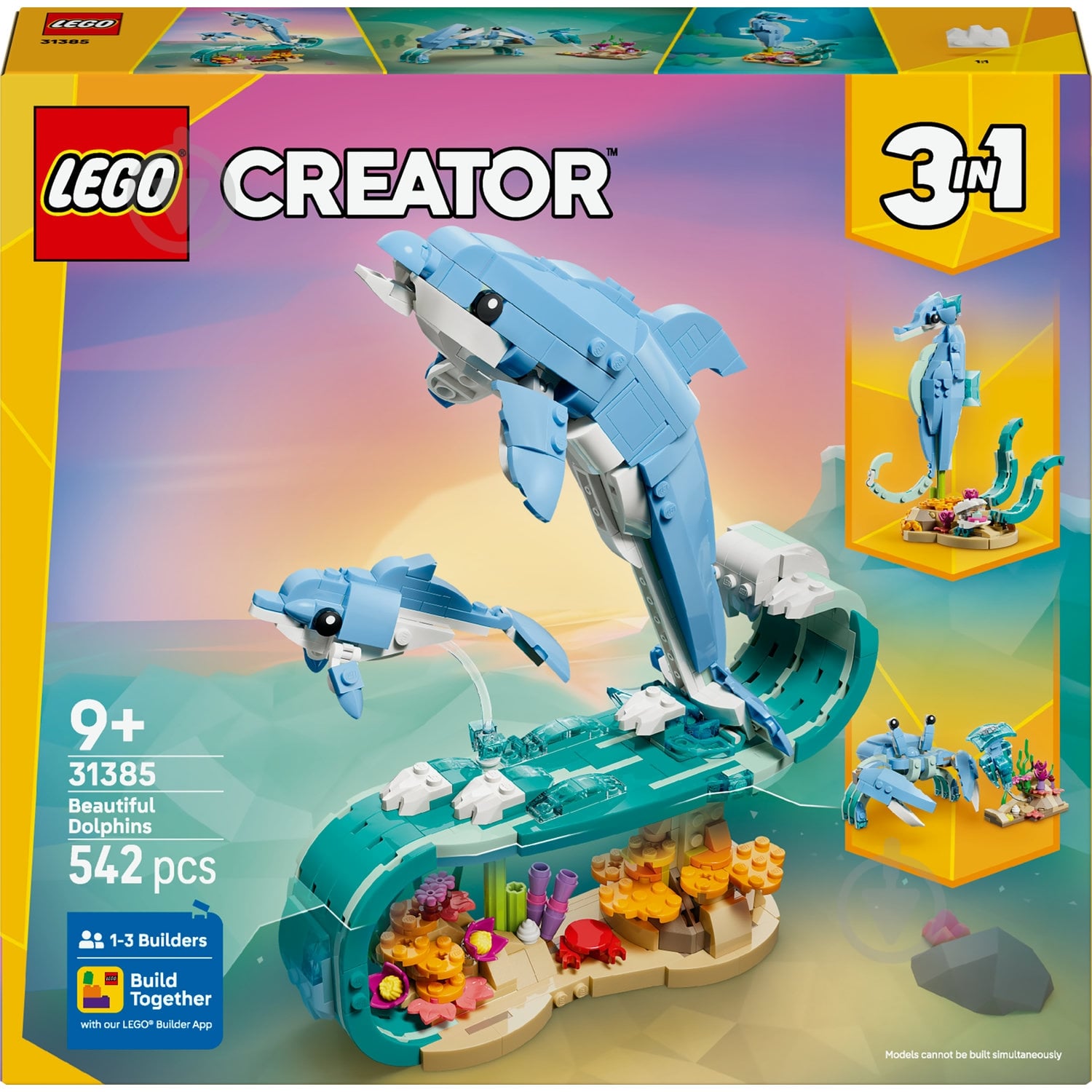 ᐉ Конструктор LEGO Creator Морські тварини: красиві дельфіни