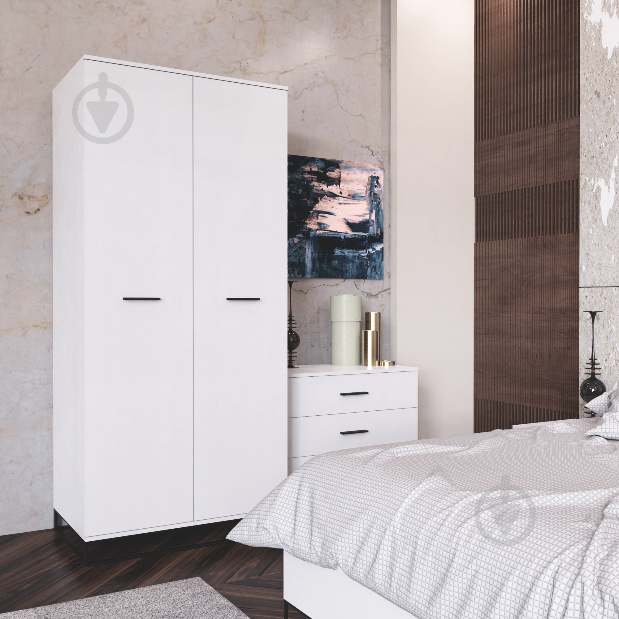 Шкаф Art in Head Ascet 2д аляска - фото 3