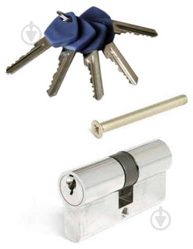 Циліндр Apecs EC-60-NI (CIS) 30x30 ключ-ключ 60 мм хром - фото 1