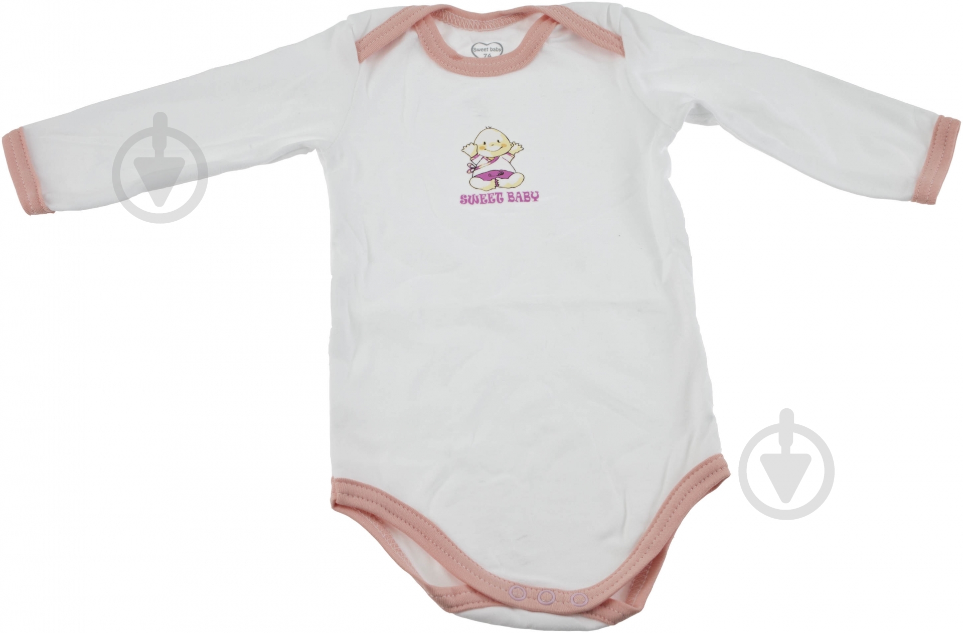 Боди Sweet baby Кроха лодочка р.74 белый с рисунком 012.548.1р - фото 1