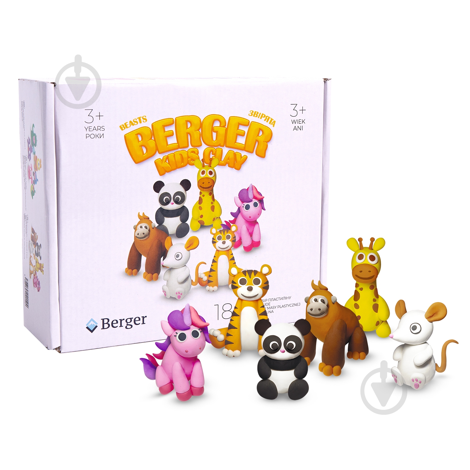 Набор для лепки Berger Kids Clay Животные - фото 2