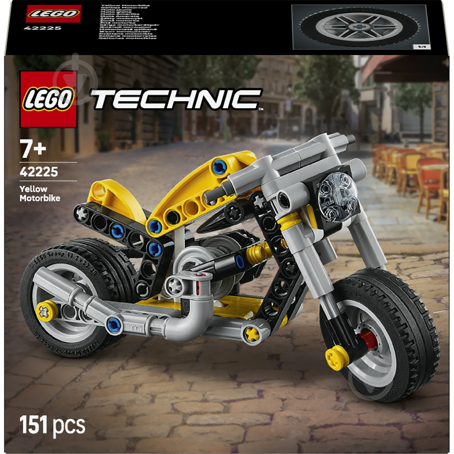 Конструктор LEGO Technic Желтый мотоцикл 42225 - фото 1