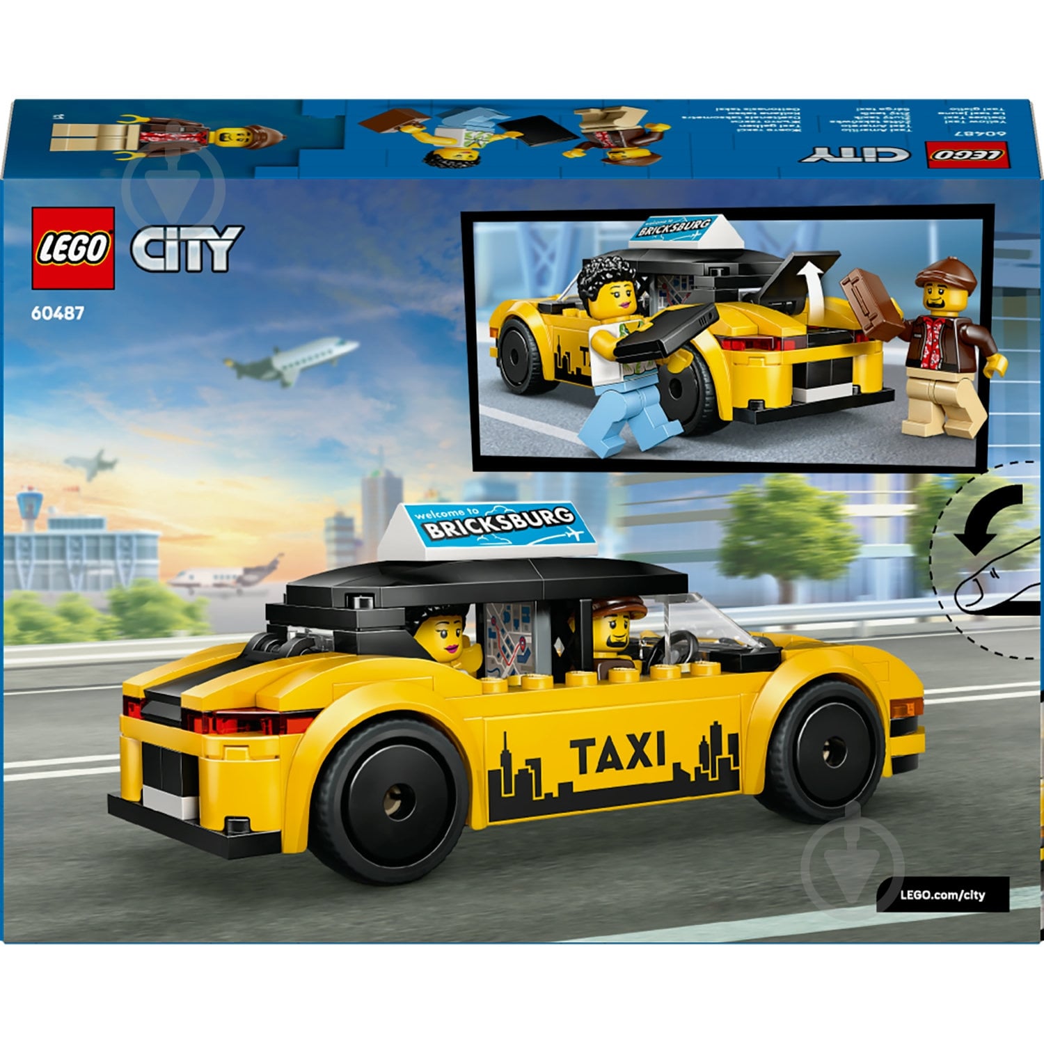 Конструктор LEGO City Желтое такси 60487 - фото 2