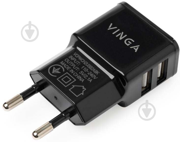 Зарядное устройство Vinga Vinga 2 Port USB Wall Charger - фото 1