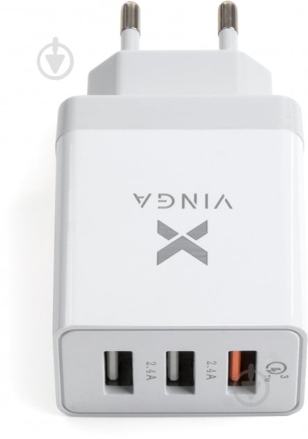 Зарядний пристрій Vinga 3 Port USB Charger QС3.0 - фото 3