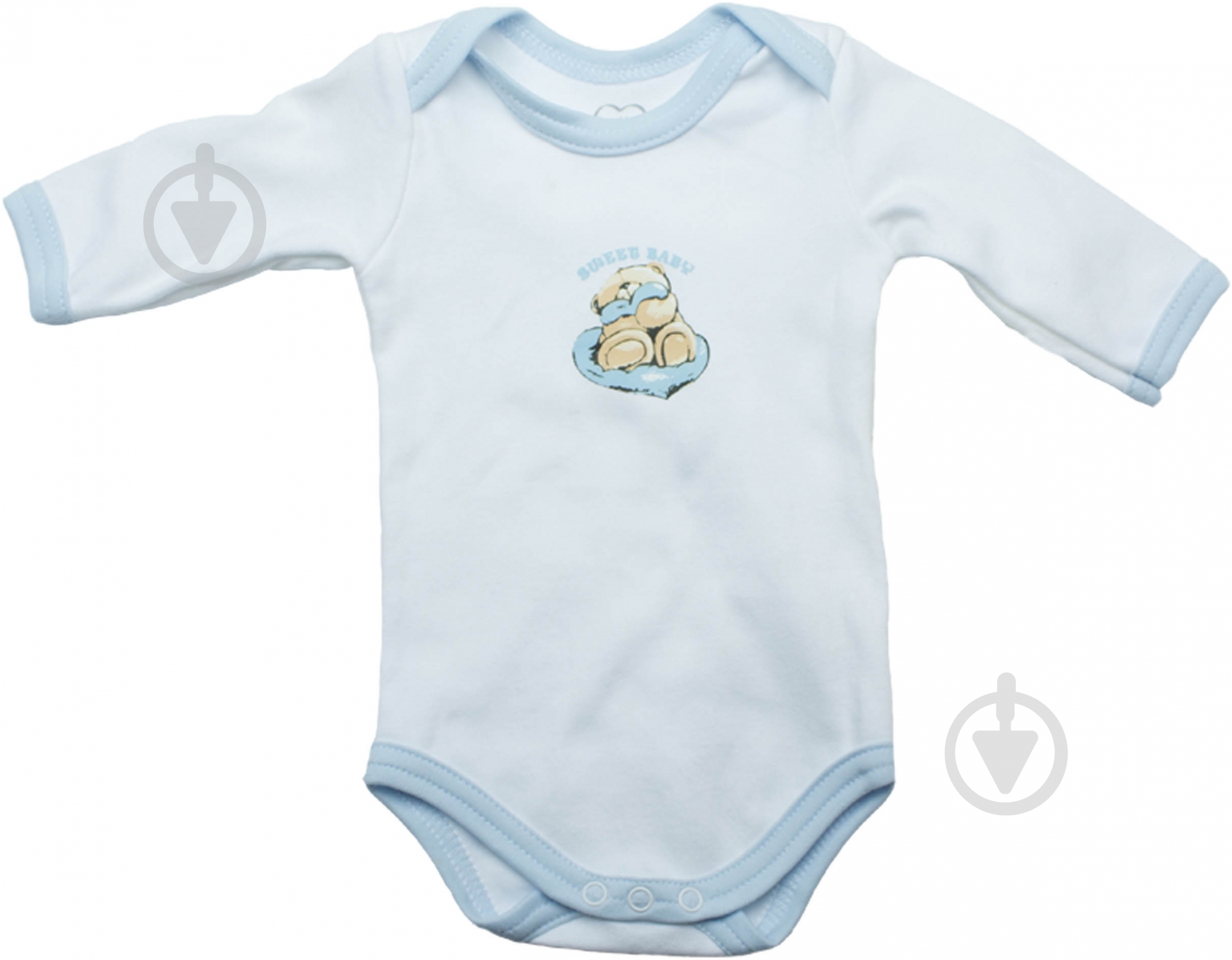 Боди Sweet baby Кроха лодочка р.80 белый с голубым 012.548.1б - фото 1