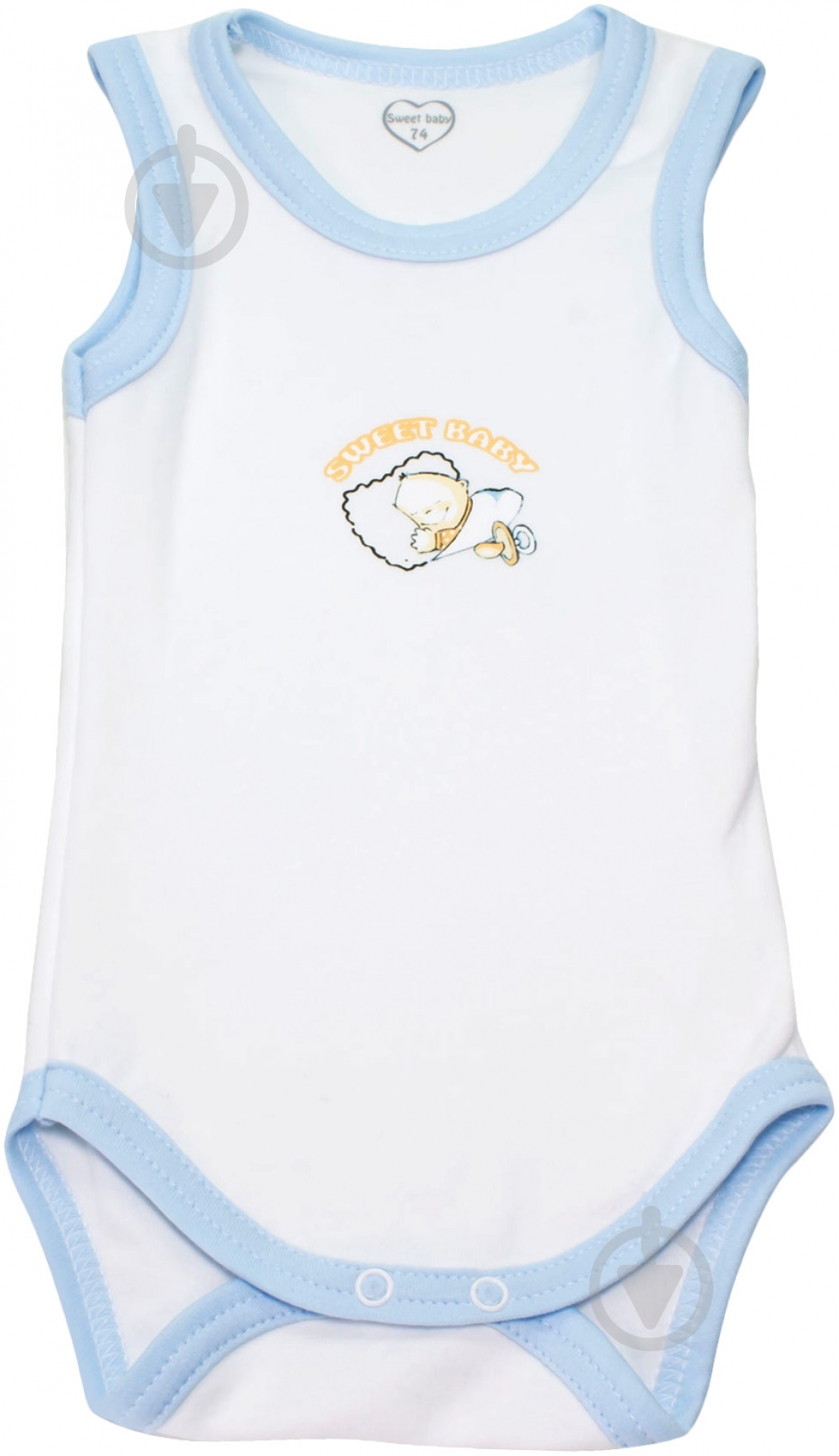 Боди-майка Sweet baby Кроха р.74 белый с рисунком 012.549.1б - фото 1