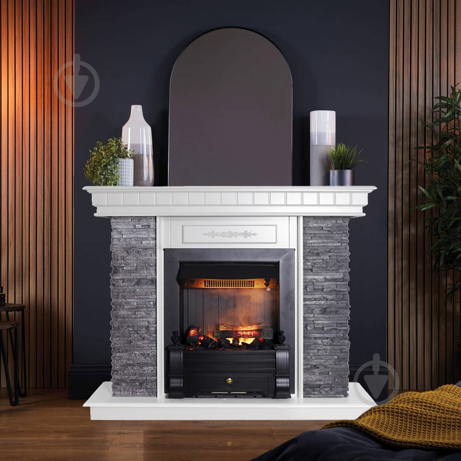 Каминокомплект ASTRA FLAME Манітоба Grey + Прометей - фото 8