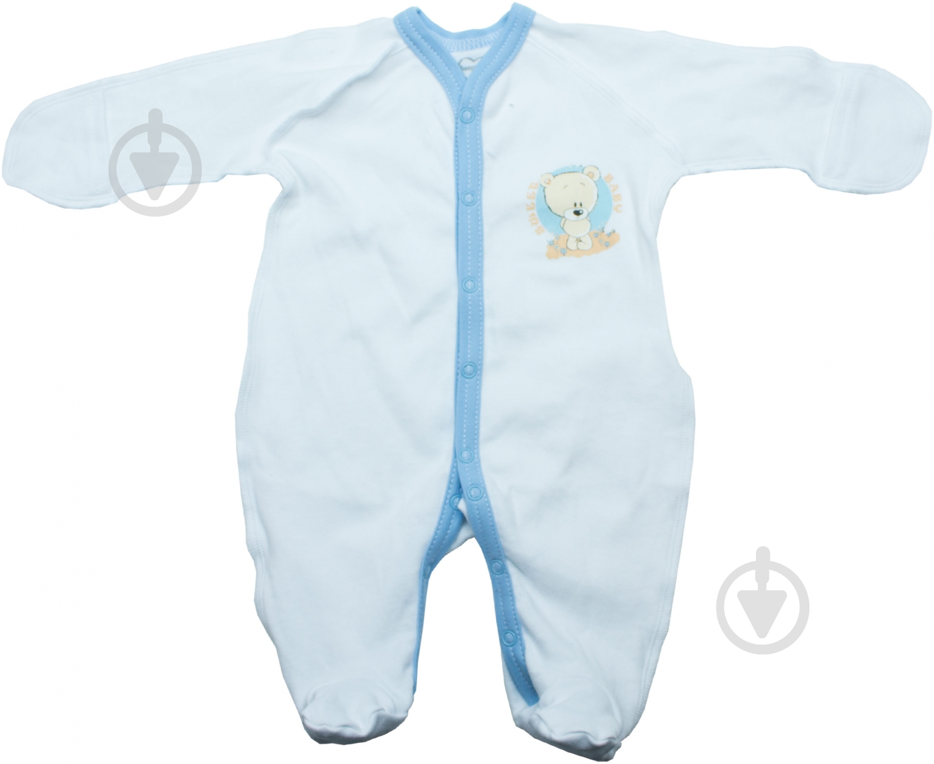 Человечек Sweet baby Кроха р.56 белый с голубым 015.545.1б - фото 2
