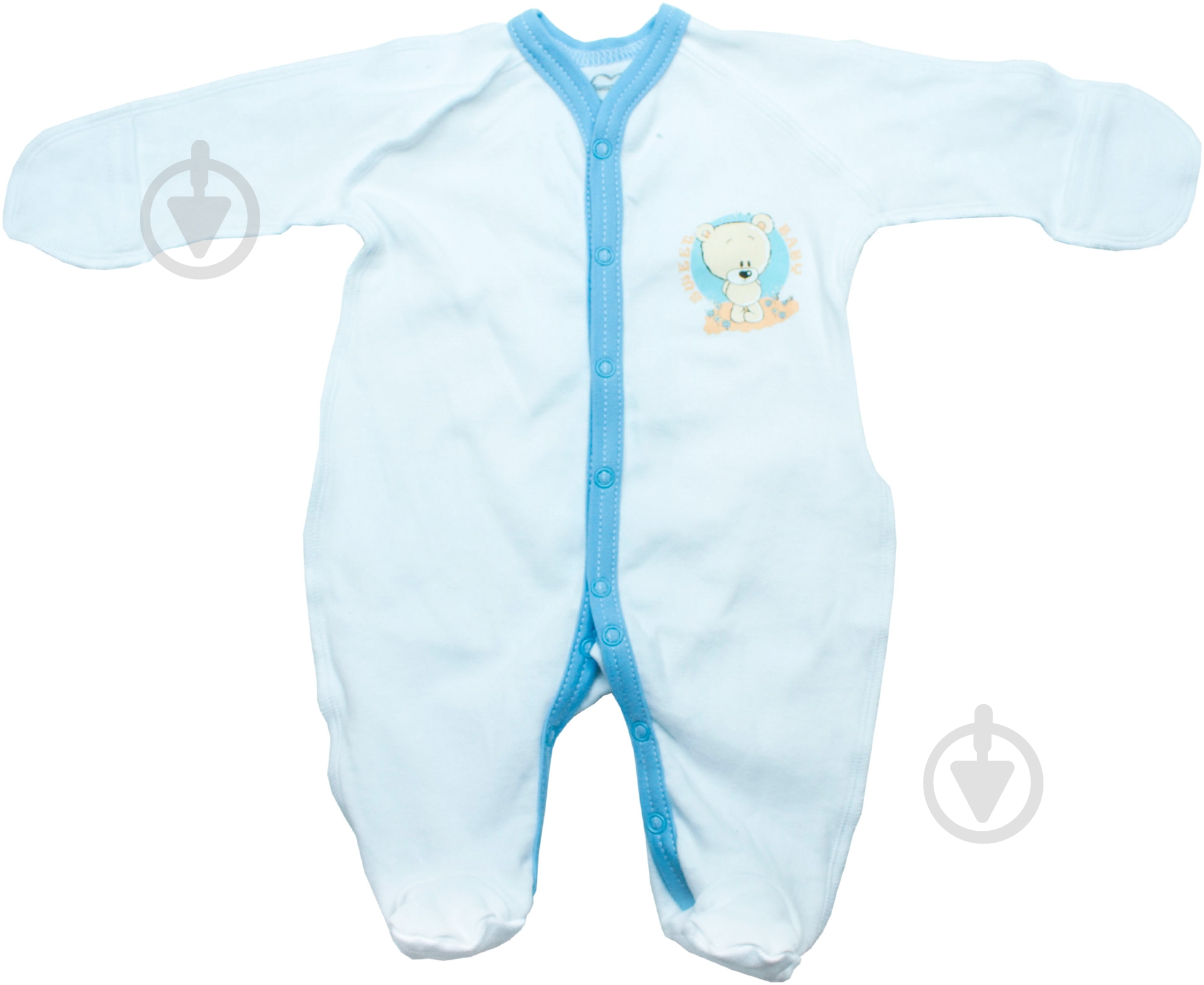 Человечек Sweet baby Кроха р.68 белый с голубым 015.545.1б - фото 1