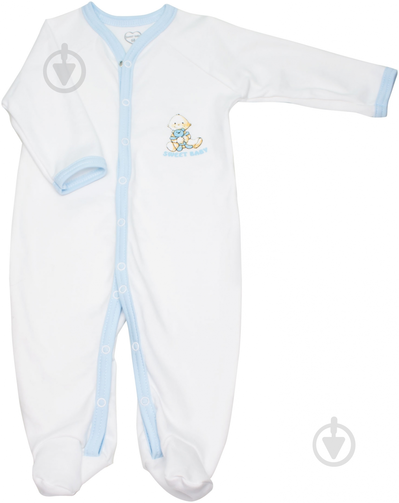 Человечек Sweet baby Кроха р.74 белый с голубым 015.545.1б - фото 1