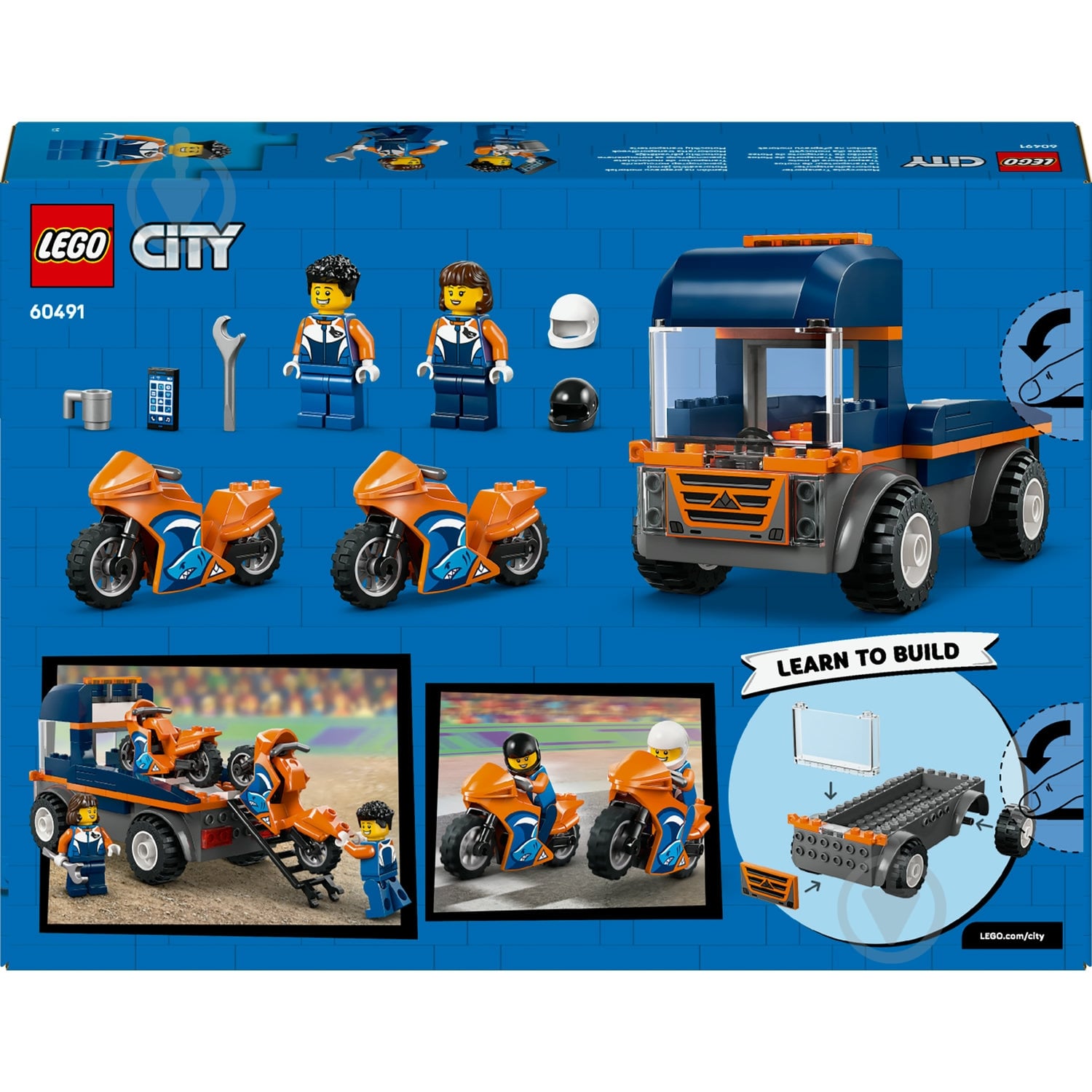 ᐉ Конструктор LEGO City Транспортер мотоциклів 60491 • Краща ціна