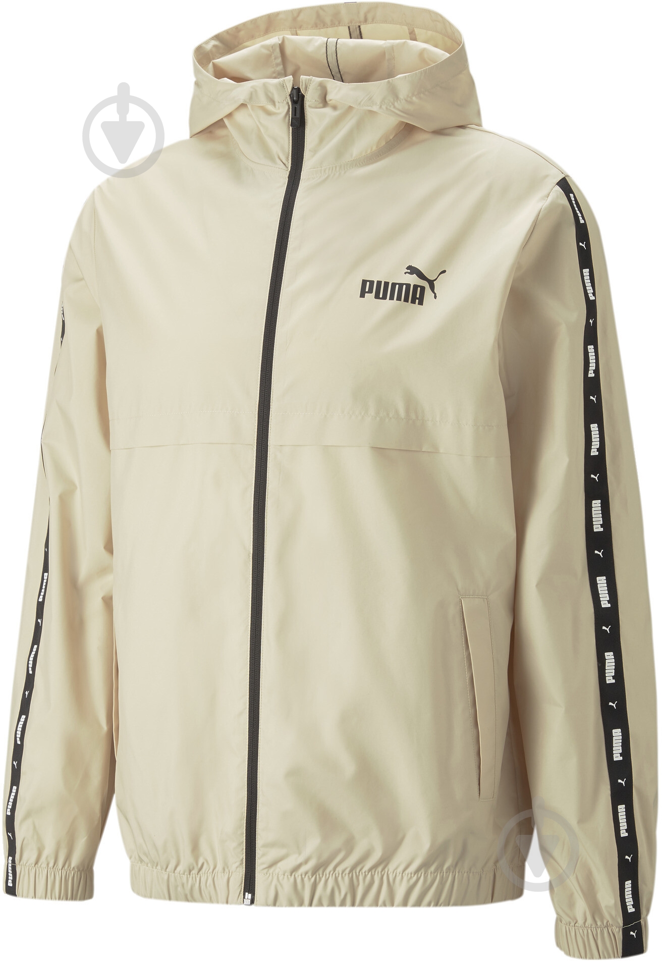Ветровка мужская демисезонная Puma ESS+ TAPE WINDBREAKER 84747788 р.M бежевая - фото 1
