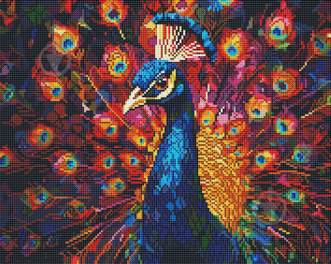 Алмазная мозаика Павлин 40x50 см Brushme - фото 1