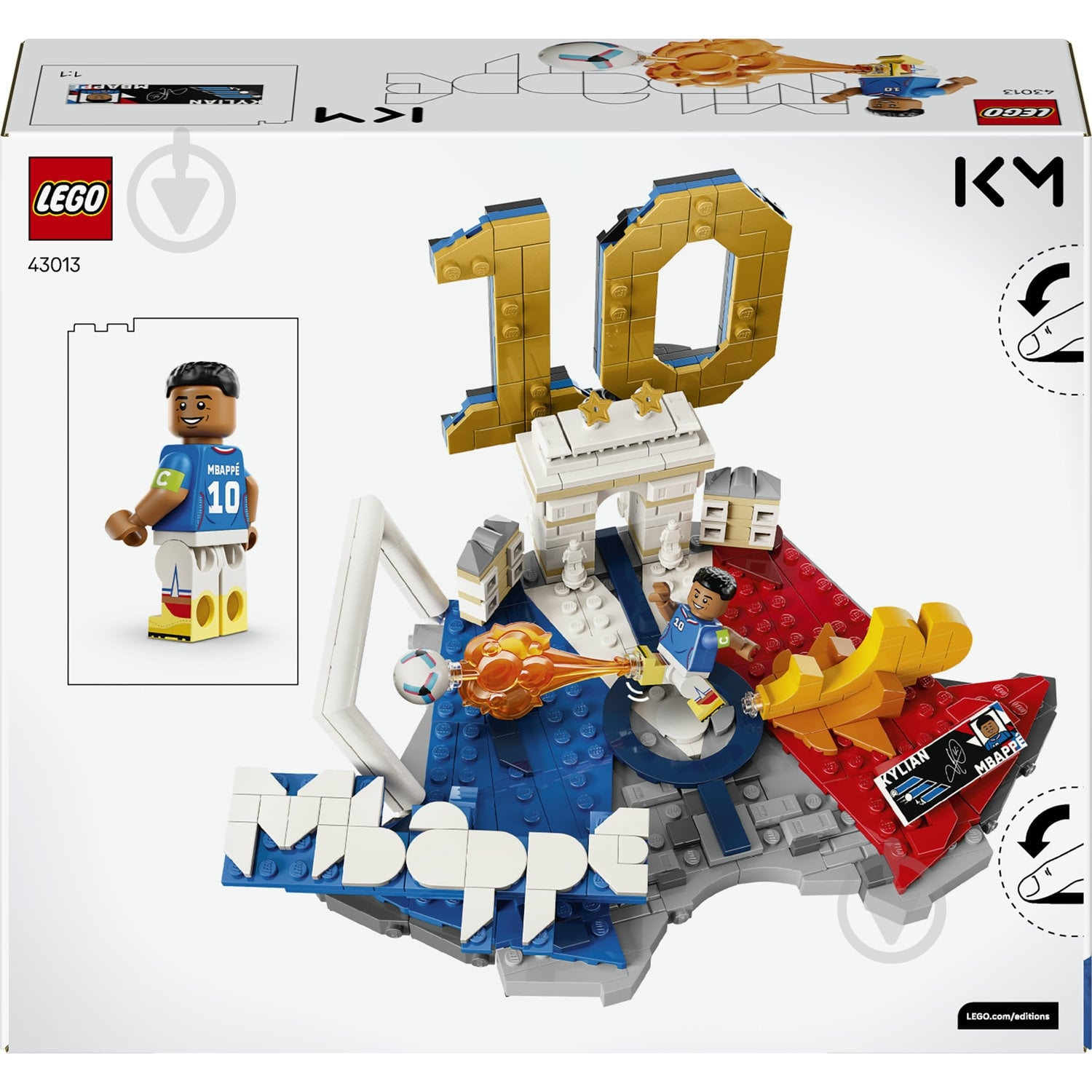 Конструктор LEGO Editions Football Кіліан Мбаппе – найкращі моменти футбольних матчів 43013 - фото 2