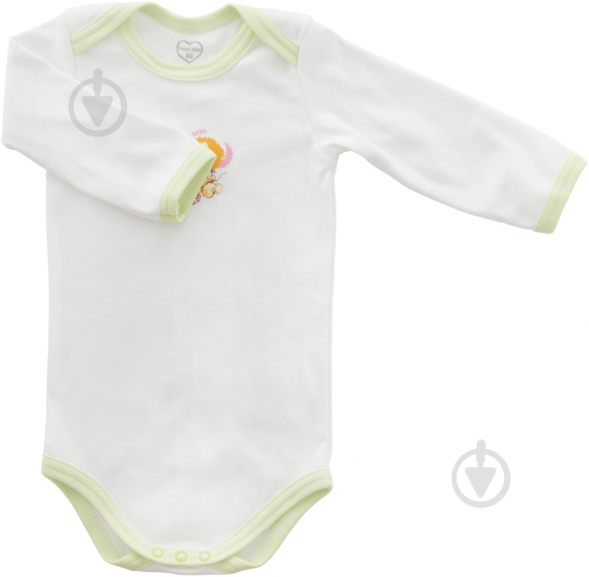 Боди Sweet baby Кроха лодочка р.74 белый с рисунком 012.548.1с - фото 1