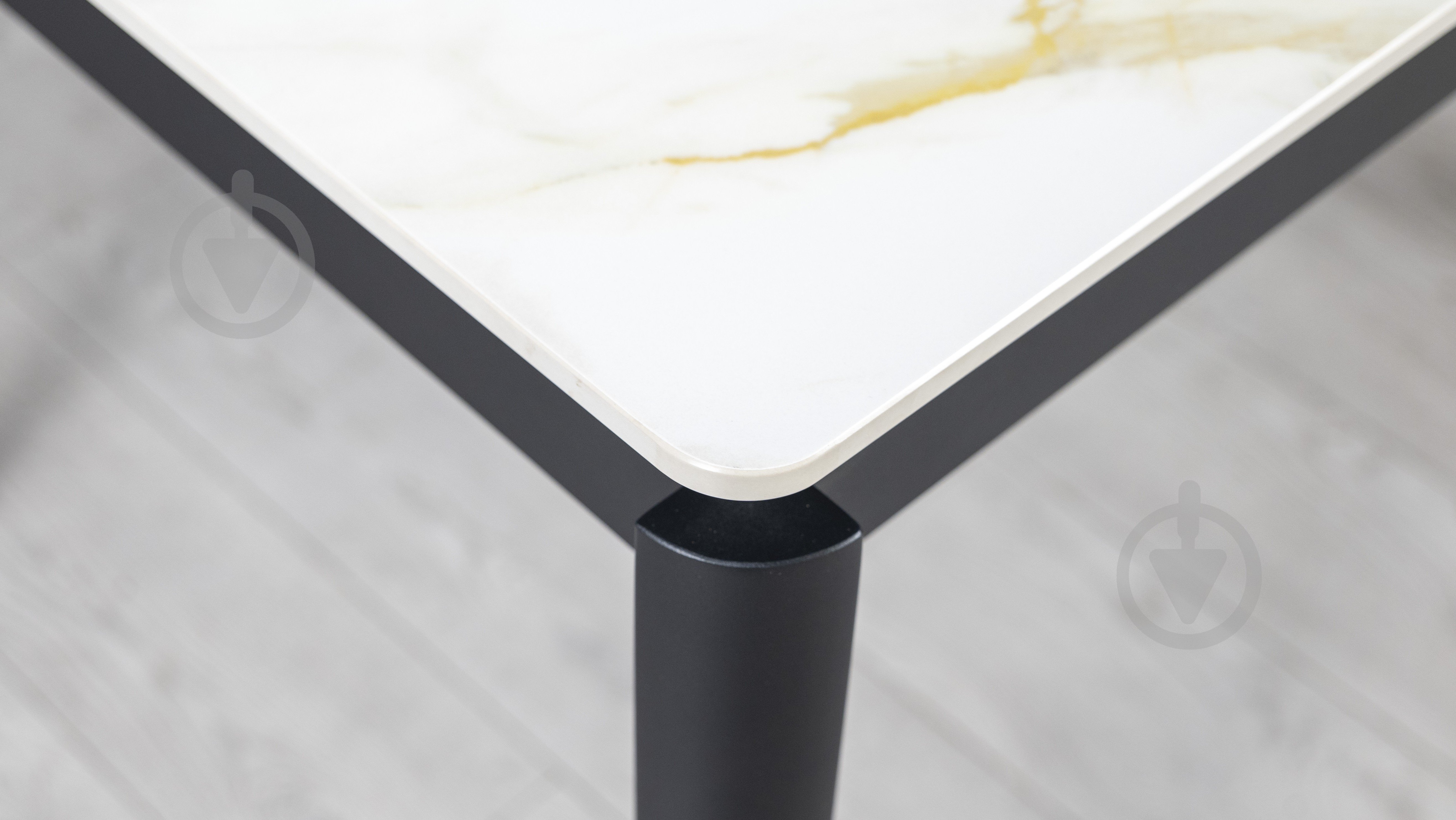 Стол обеденный Prestol Хит 1200(1800)x800x750мм молочный/черный - фото 6