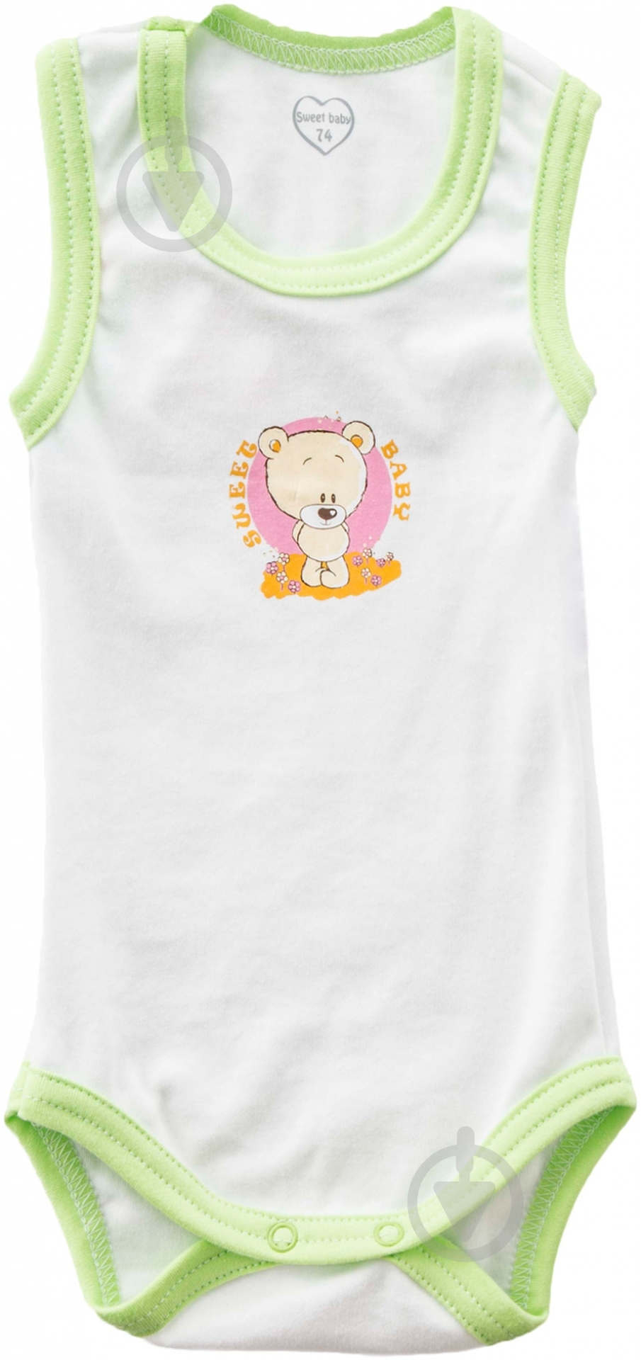 Боди-майка Sweet baby Кроха р.68 белый с рисунком 012.549.1с - фото 1