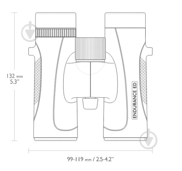 Бинокль Hawke Endurance Top Hinge ED 8x32 (Green) 36201 - фото 7