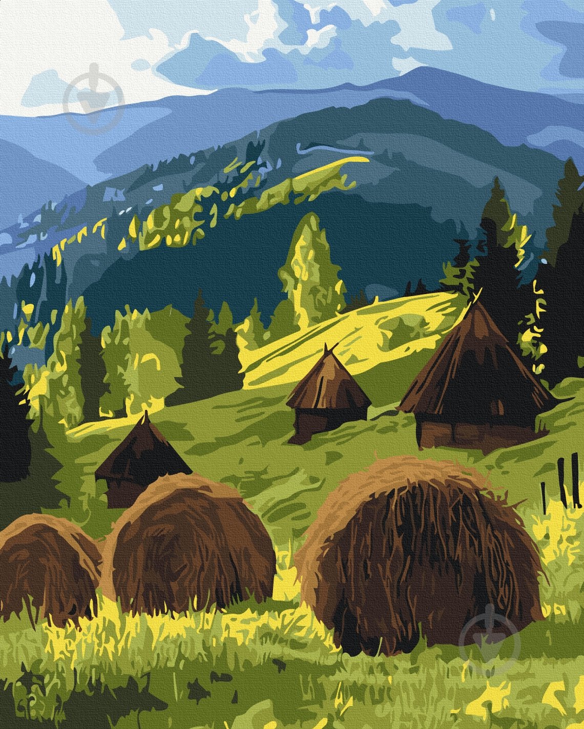 Картина за номерами Сонце над полониною 40x50 см Brushme - фото 1 Картина за номерами Сонце над полониною 40x50 см Brushme - фото 1