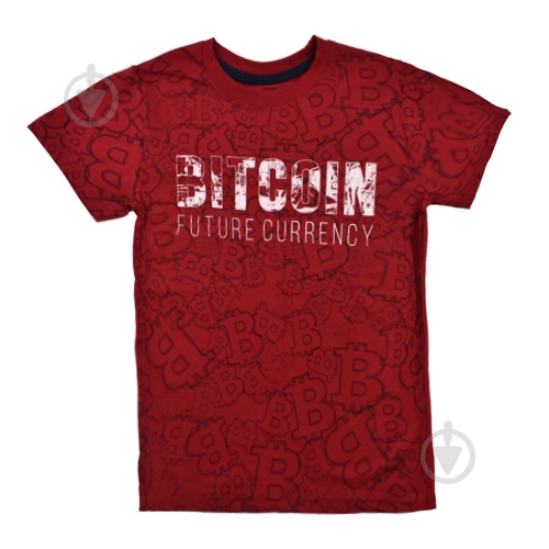 Футболка для хлопчика Macma Bitcoin р.128 червоний 9002 - фото 1