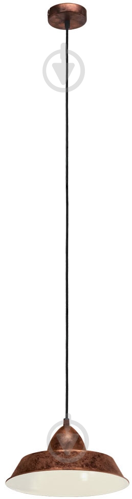 Світильник підвіс 1х60W E27 мідь антик - фото 1