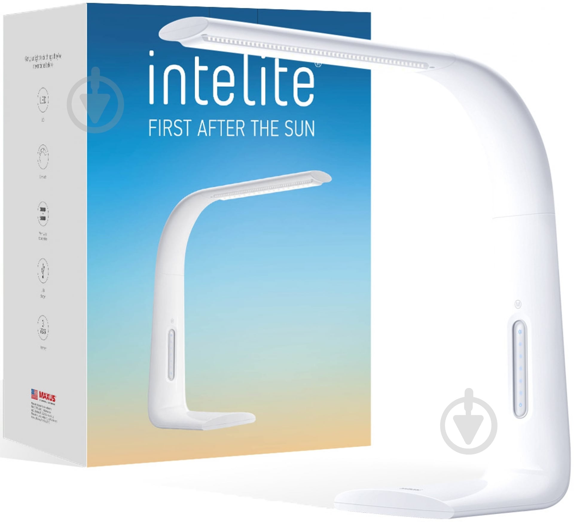 Настільна лампа офісна Intelite LED 7 Вт білий DL1-7W-WT - фото 2