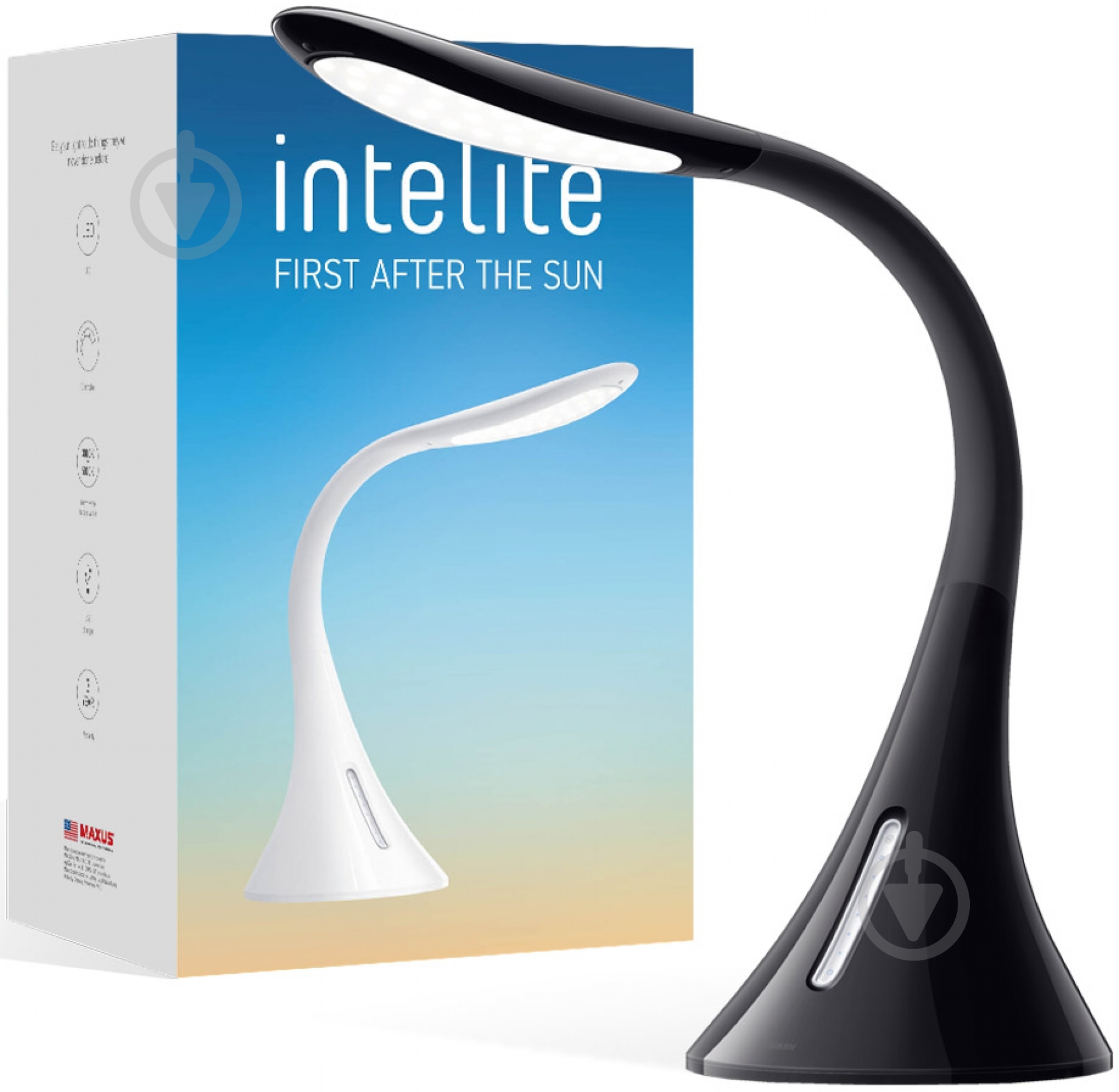 Настольная лампа офисная Intelite LED 9 Вт черный DL2-9W-BL - фото 1 Настольная лампа офисная Intelite LED 9 Вт черный DL2-9W-BL - фото 1