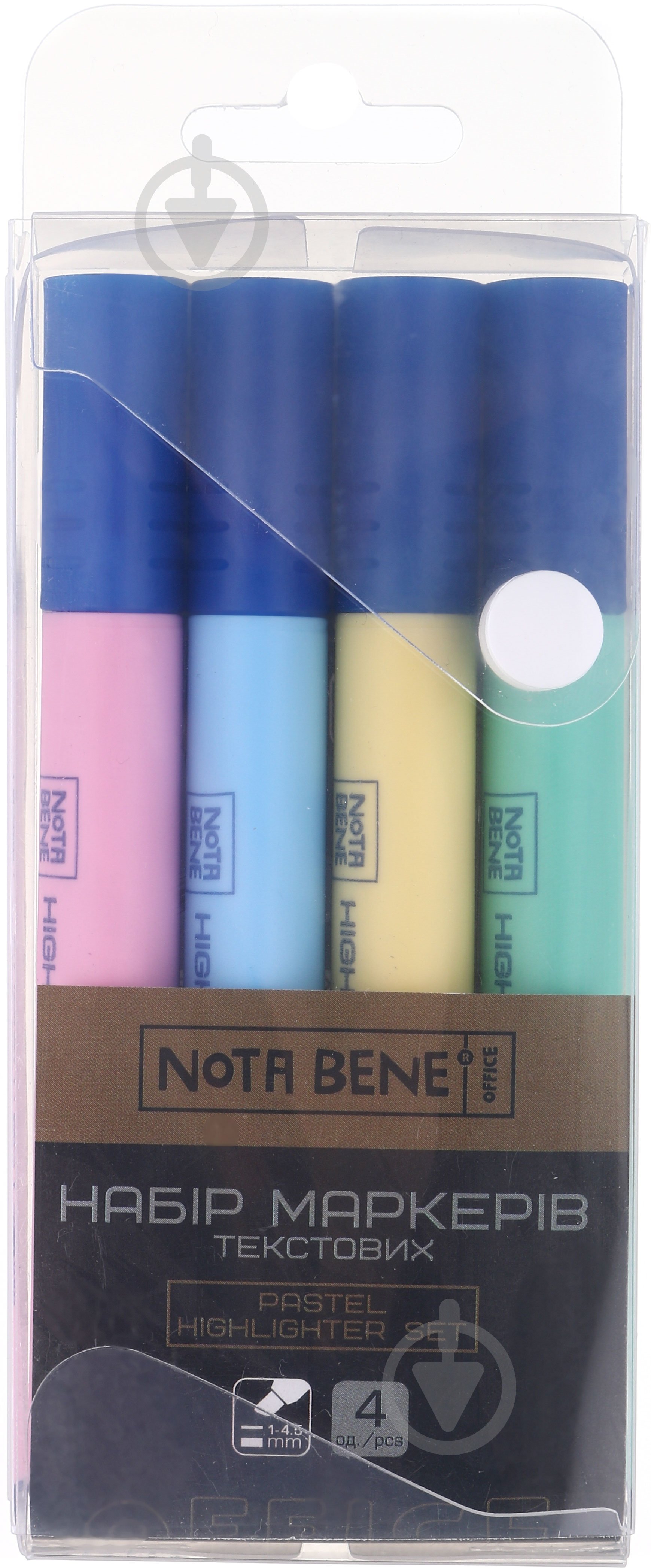 Набір маркерів текстових Nota Bene 1-4,5 мм пастель в пеналі різнокольоровий - фото 5 Набір маркерів текстових Nota Bene 1-4,5 мм пастель в пеналі різнокольоровий - фото 5