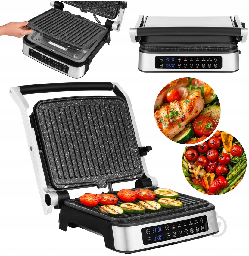 Гриль электрический Zeegma GRILL CHEF SILVER - фото 1 Гриль электрический Zeegma GRILL CHEF SILVER - фото 1