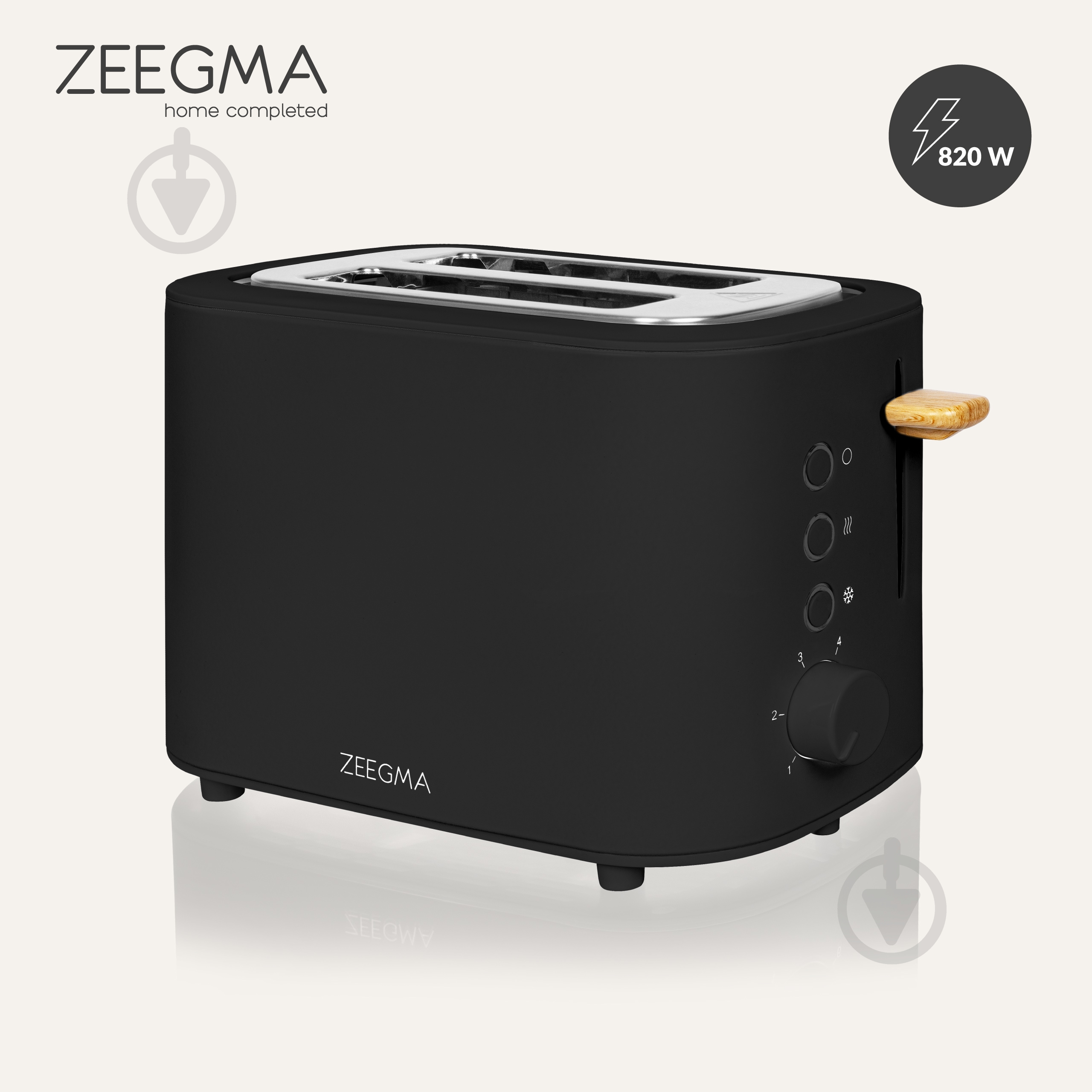 Тостер Zeegma TOSTEE BLACK WOOD - фото 4