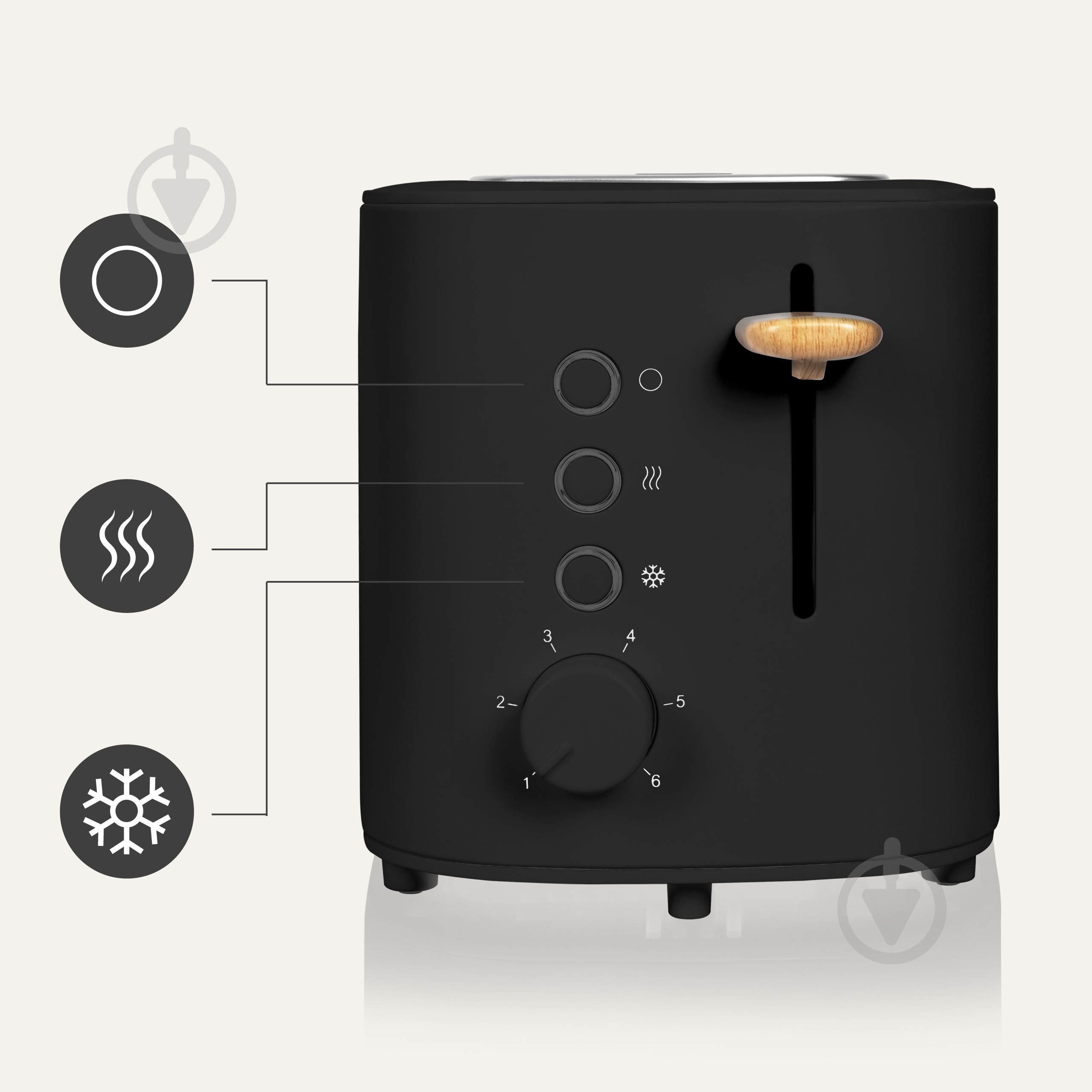 Тостер Zeegma TOSTEE BLACK WOOD - фото 3