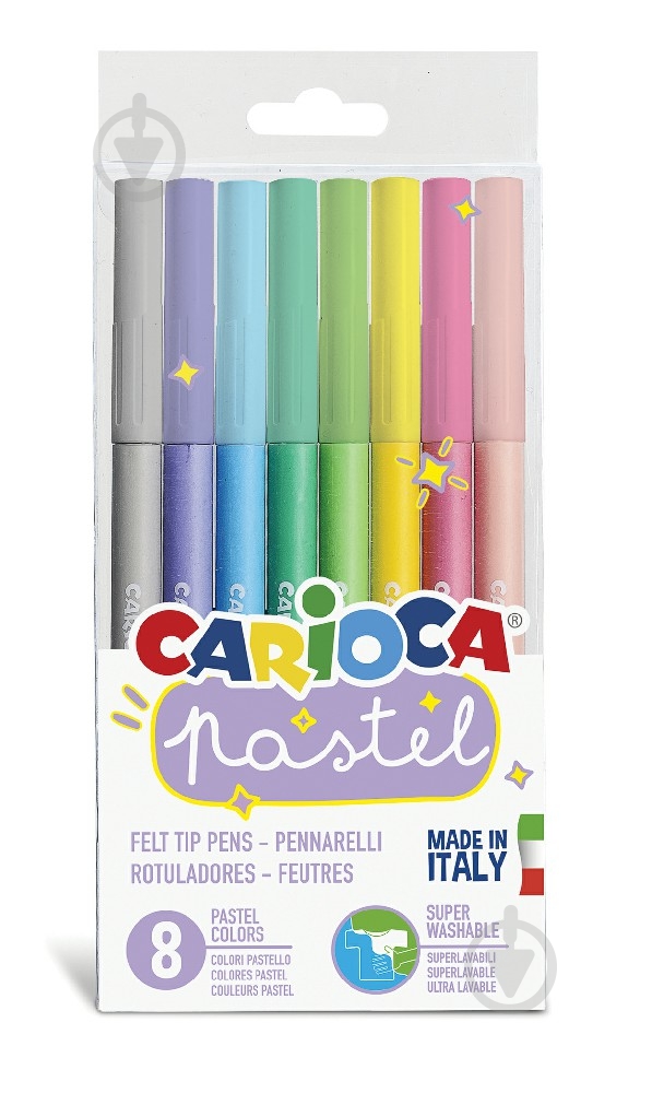 Набор фломастеров Carioca PASTEL 8 цветов 43032 - фото 1