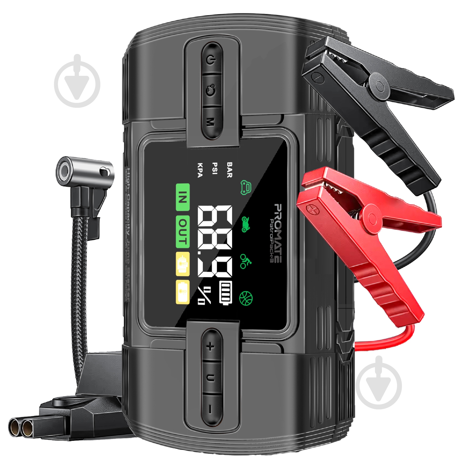 Повербанк Promate 12000 mAh black (patrolpack-3) - фото 1 Повербанк Promate 12000 mAh black (patrolpack-3) - фото 1