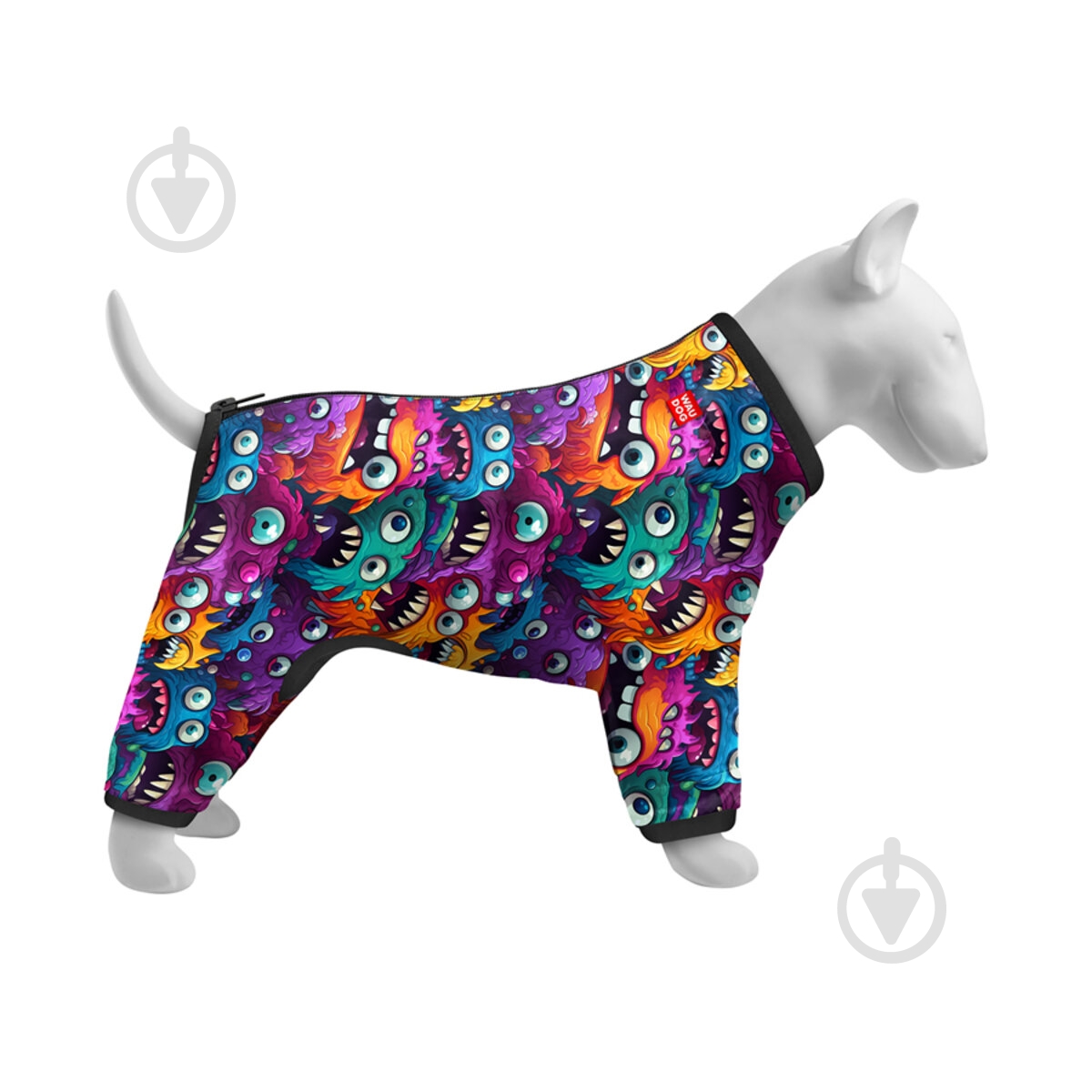 Ветровка Waudog рисунок "Зубастые монстры" XS25 В 36-38 см С 26-28 см - фото 3