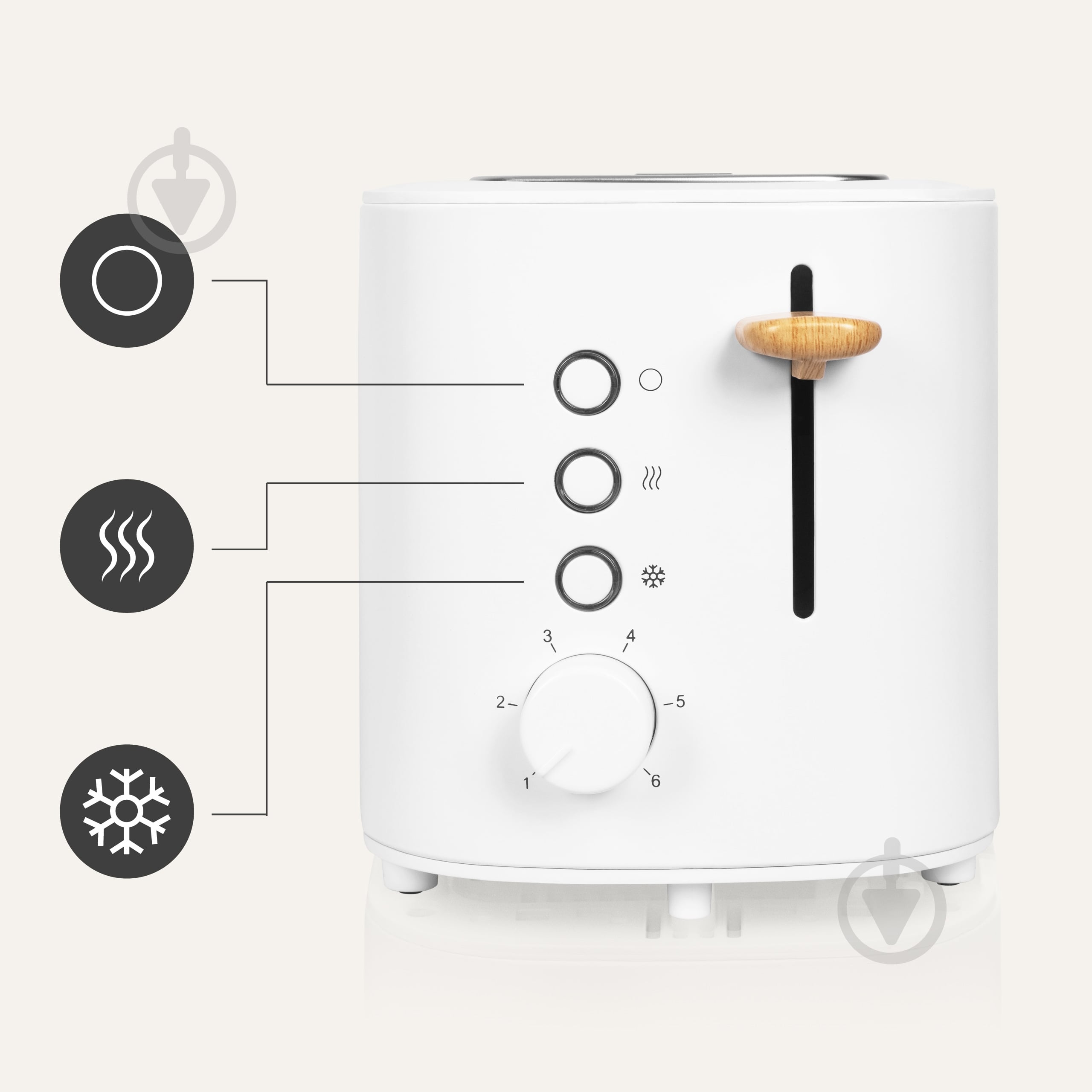 Тостер Zeegma TOSTEE WOOD WHITE - фото 6