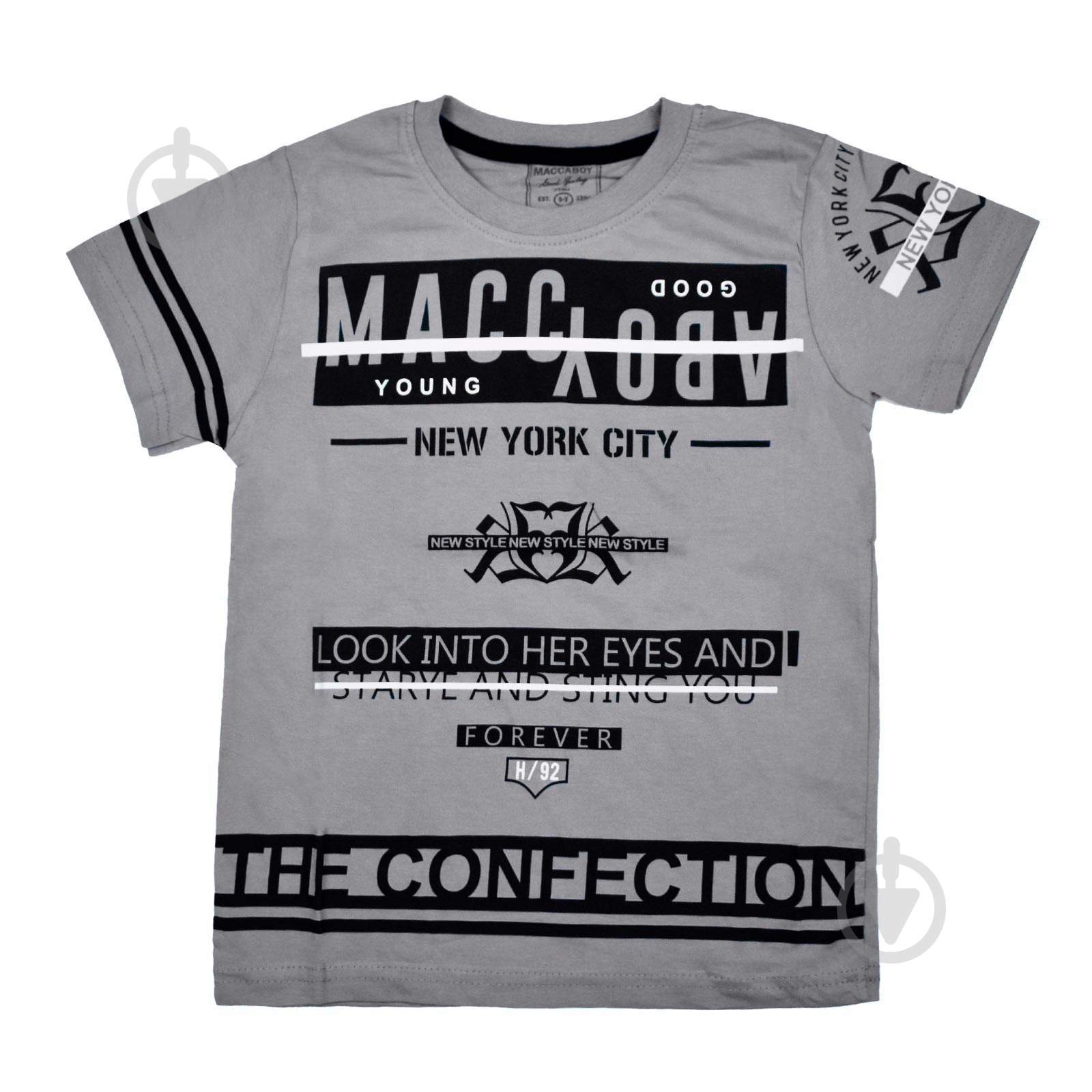Футболка для дівчинки Macma р.134 сірий 9024 - фото 1