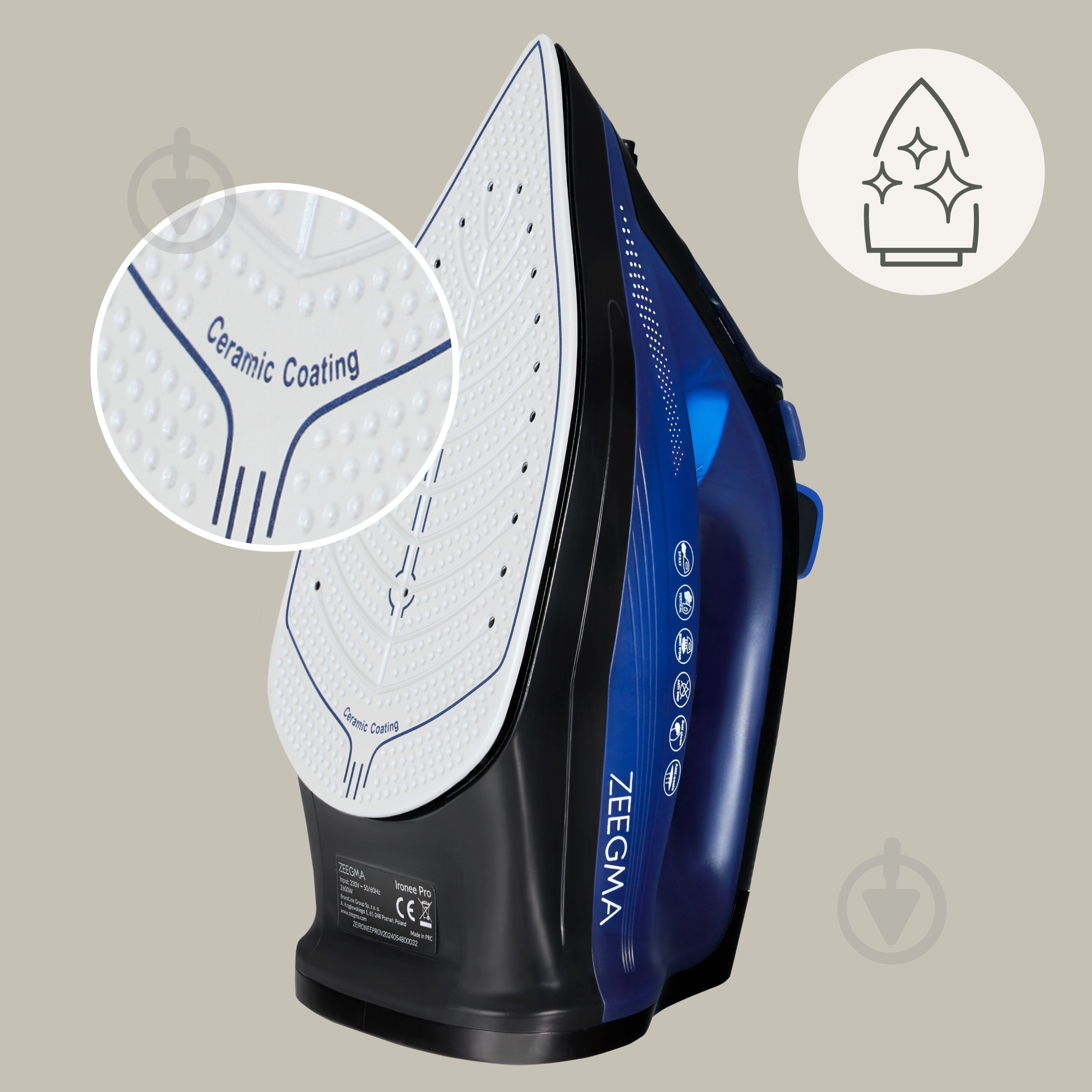 Утюг Zeegma IRONEE PRO VIOLET - фото 2 Утюг Zeegma IRONEE PRO VIOLET - фото 2