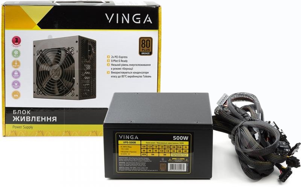 Блок питания Vinga VPS-500B 500 Вт - фото 2