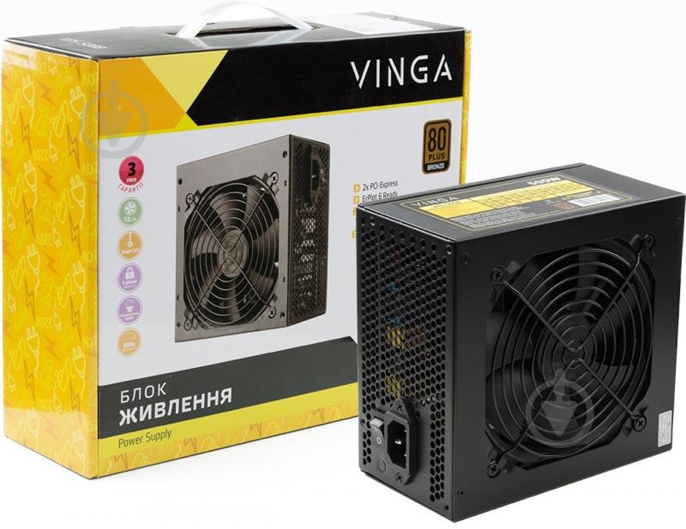 Блок питания Vinga VPS-500B 500 Вт - фото 1