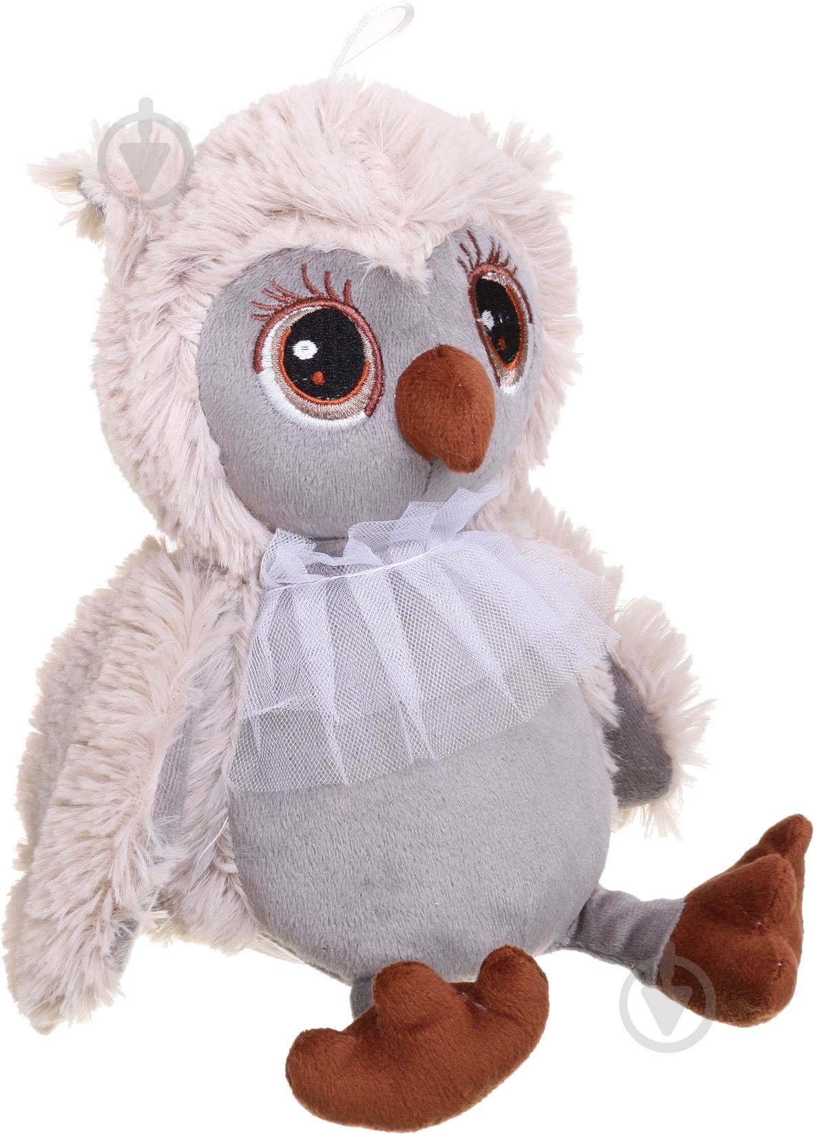 Мягкая игрушка Stip Сова девочка 20 см серый - фото 1