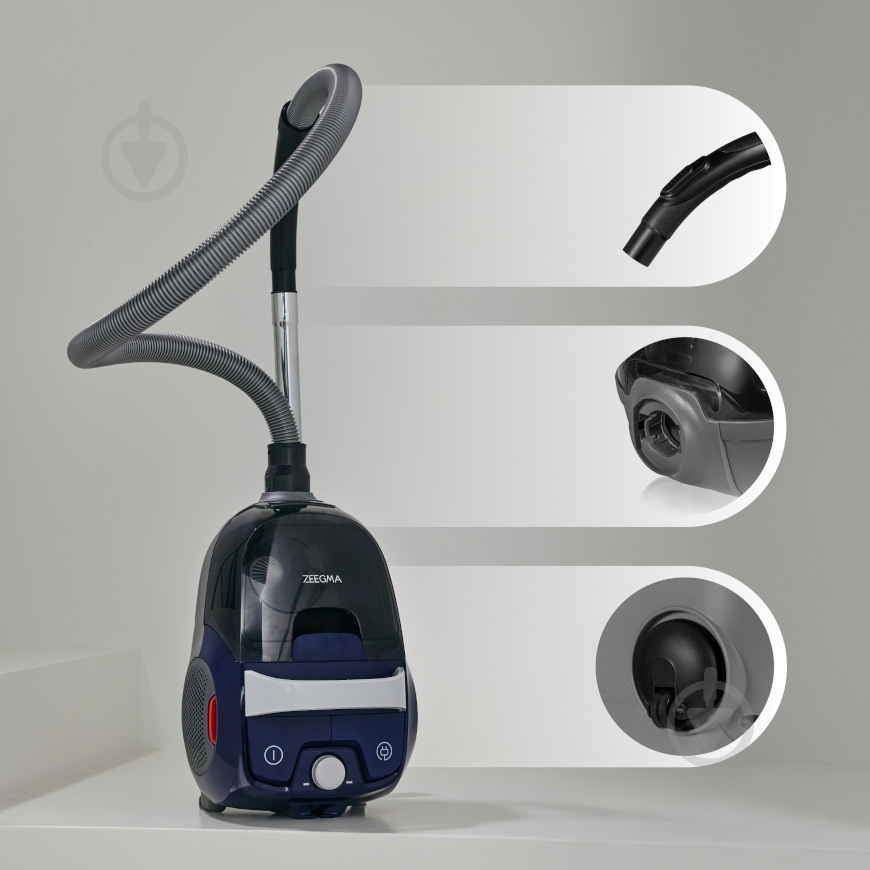 Пилосос миючий Zeegma PowerPro Expert ZONDER VERRE FLOW dark blue - фото 2