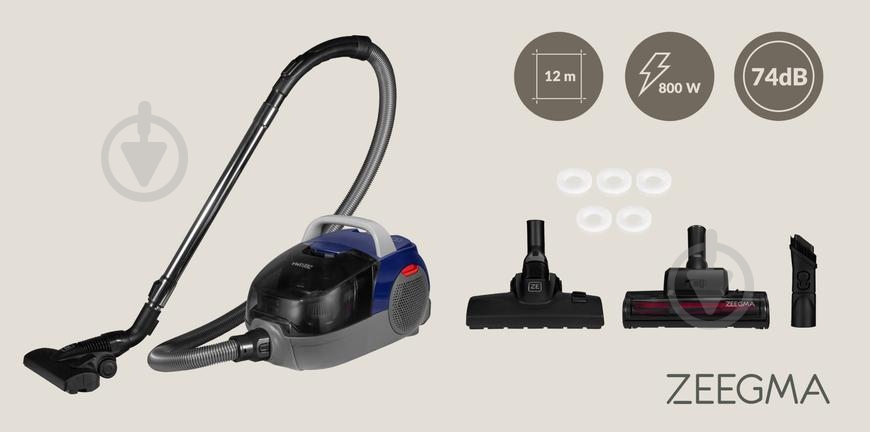 Пилосос миючий Zeegma PowerPro Expert ZONDER VERRE FLOW dark blue - фото 3