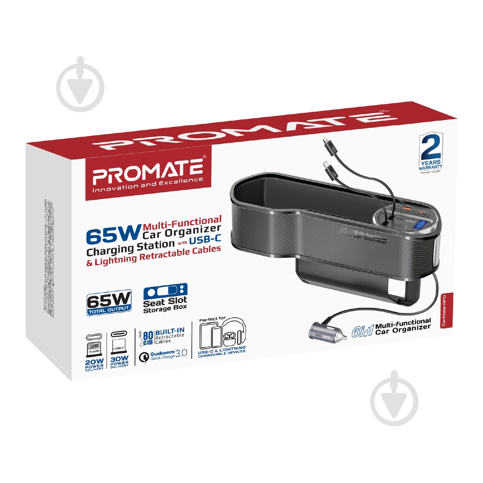 Автомобільний зарядний пристрій Promate CarMate-RPD - фото 8 Автомобільний зарядний пристрій Promate CarMate-RPD - фото 8