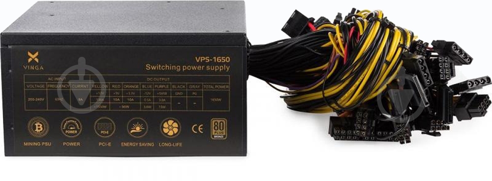 Блок питания Vinga VPS-1650 V2 Mining edition 1650 Вт - фото 6
